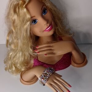 Glittery Beautiful Vintage Bracelet Appears Diamond Like With Purple/Pink Stones